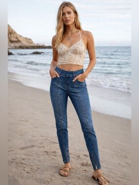 We The Free CRVY Mercury Zip Jeans.